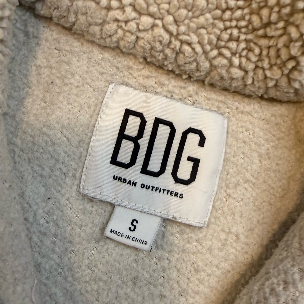 BDG Cream Sherpa Jacket #626 - Picture 8 of 11